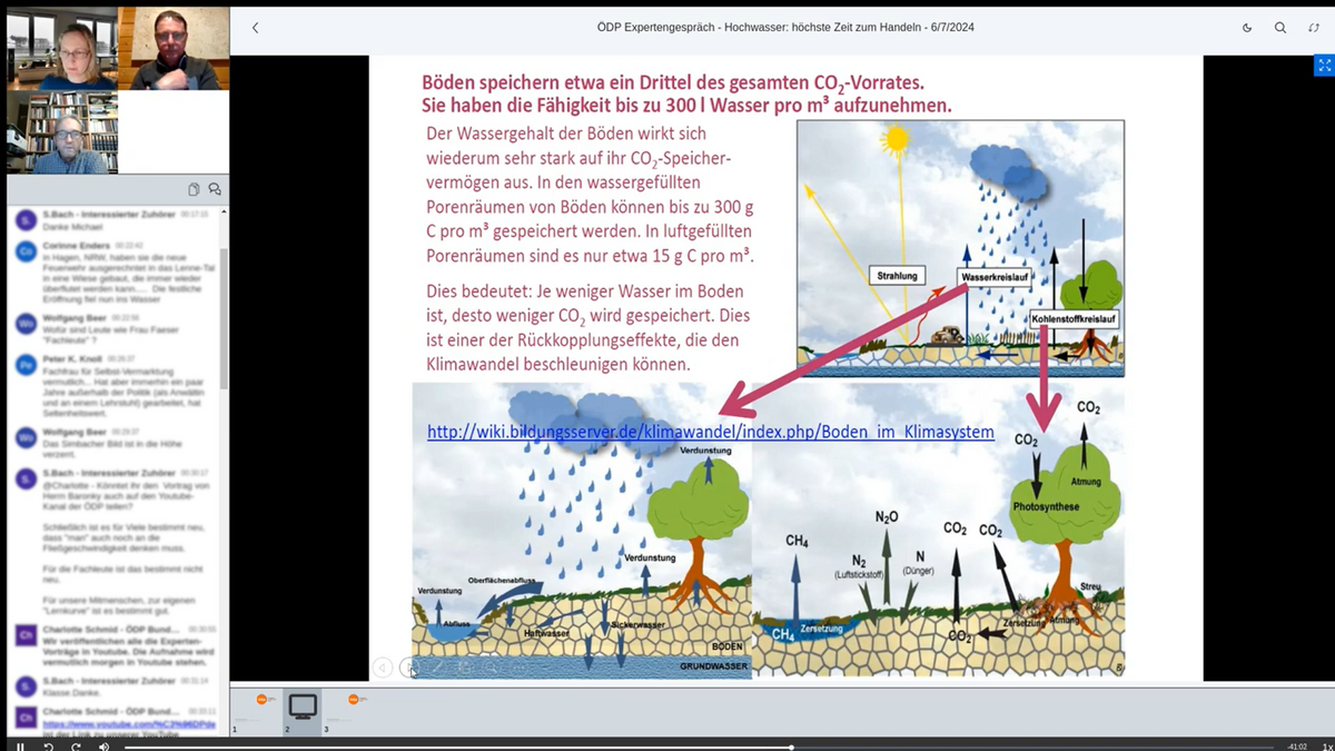 ÖDP-Experte Otto Baronky zeigt im Online-Vortrag, was guten Hochwasserschutz ausmacht.