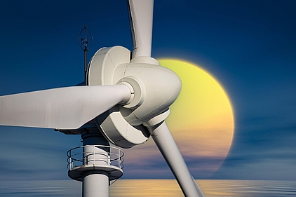 Windrad und Sonne Windrad und Sonne